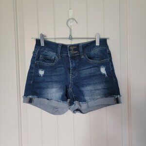 Midi jean shorts